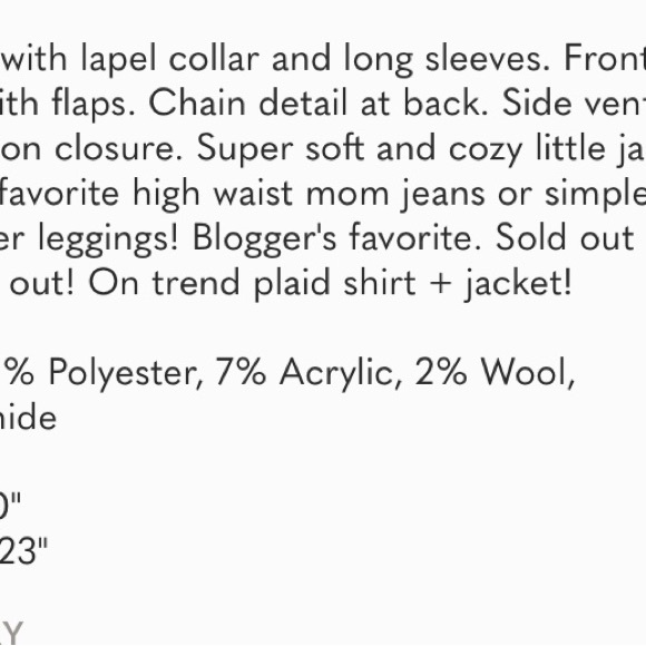 Cropped Plaid Zara Jacket - Picture 9 of 9